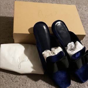 Joie Navy Suede Slides